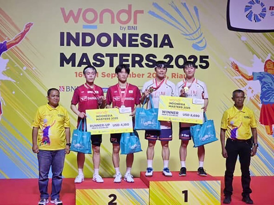 「インドネシアマスターズⅠ2025」男子ダブルス熊谷 翔・西 大輝 準優勝！