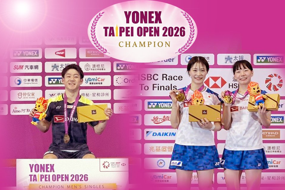 「台北オープン2026」男子シングルス 沖本 優大、女子ダブルス 高橋 美優・中出 すみれ 優勝！