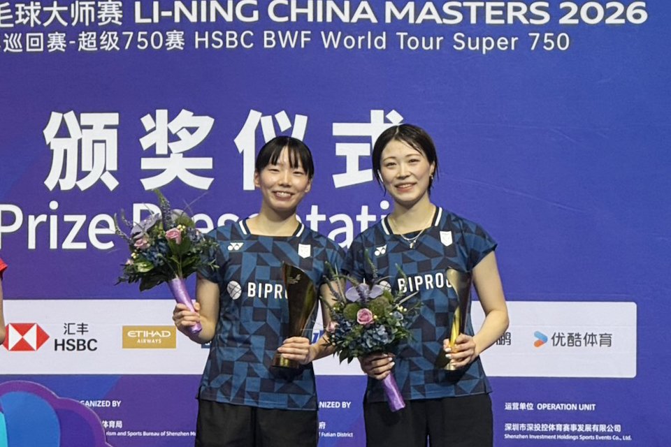 「中国マスターズ2026」 女子ダブルス高橋 美優・中出 すみれ 初優勝！