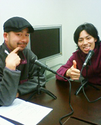 DJの蒲田健さんと池田信太郎選手