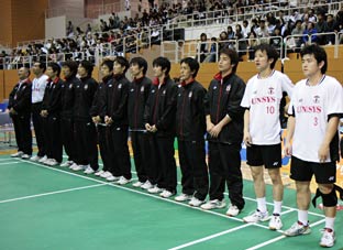 初戦を3-0で快勝した日本ユニシスチーム