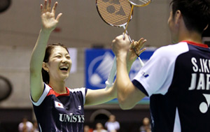 ラストマッチとなるYONEX OPEN JAPAN 2012で3位入賞を果たした池田信太郎・潮田玲子組