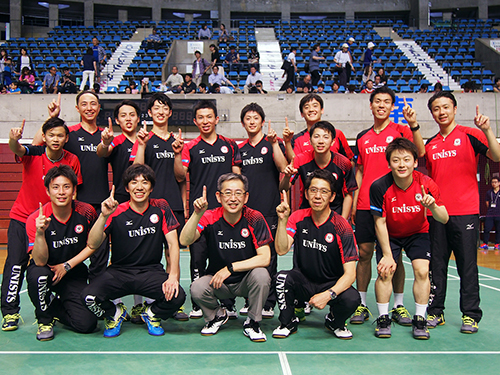 昨年度優勝の日本ユニシス男子チーム