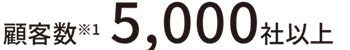 顧客数　5000社以上
