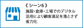 シーン6：店舗・施設でのデジタル活用により顧客満足を落とさず省力化