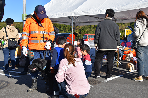 市内で行った防災訓練の一風景