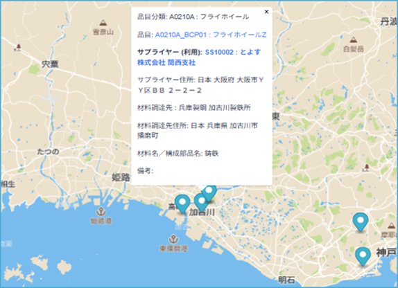 地図での検索結果イメージ