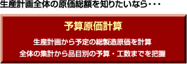 予算原価計算