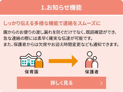 1. お知らせ機能