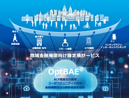 OptBAEは金融コア業務をサービス提供します。サービスメニューをシェアして、選んで、最適化!地域金融機関のサステナビリティを実現し、地域のSDGsの目標に貢献します。