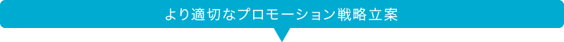 より適切なプロモーション戦略立案