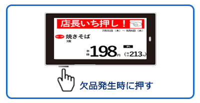 欠品発生時にESLボタンを押す