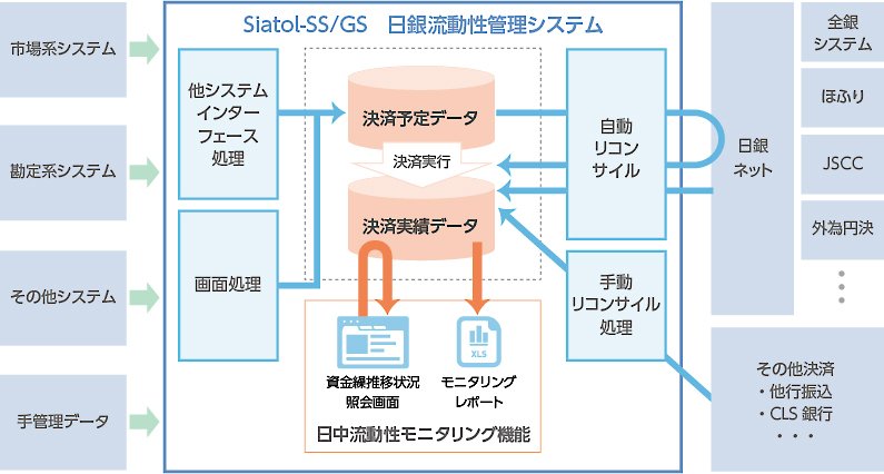 日中流動性モニタリング機能の流れイメージ